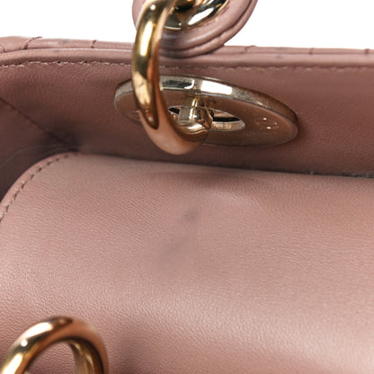 Christian Dior Lambskin Cannage Small Lady Dior Fard 10 of 12