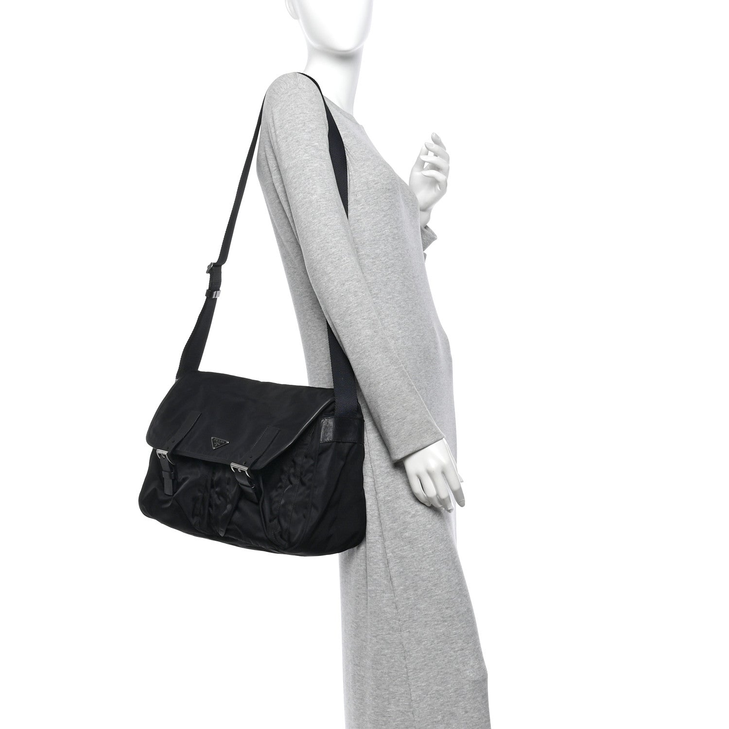 Prada Nylon Vela Sport Messenger Bag Black 2 of 11