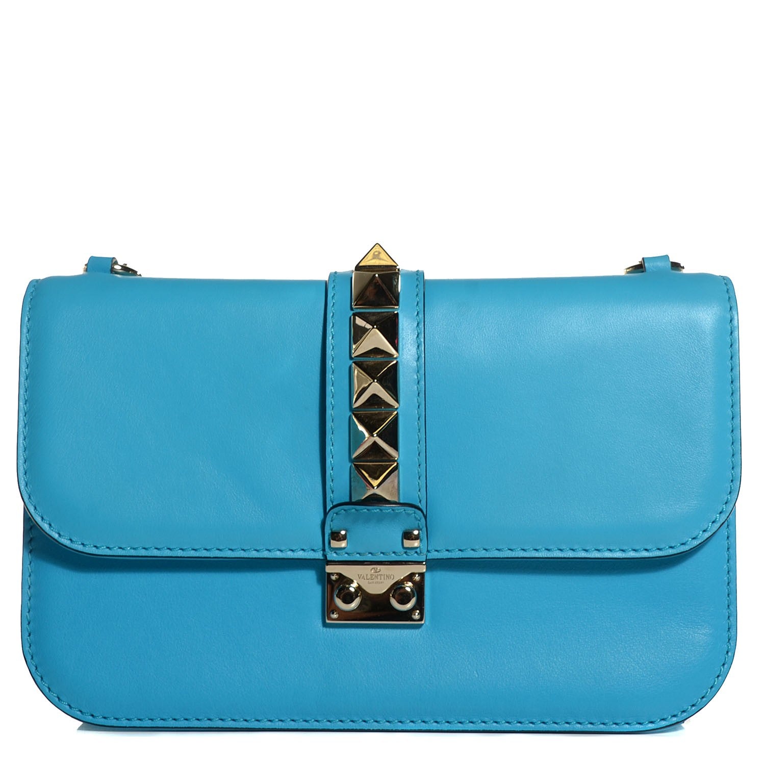 Valentino Garavani Vitello Medium Glam Lock Rockstud Flap Parrot 1 of 9