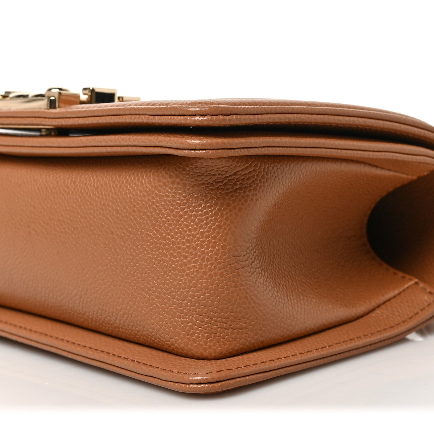 Caviar Quilted Small Boy Flap Brown
