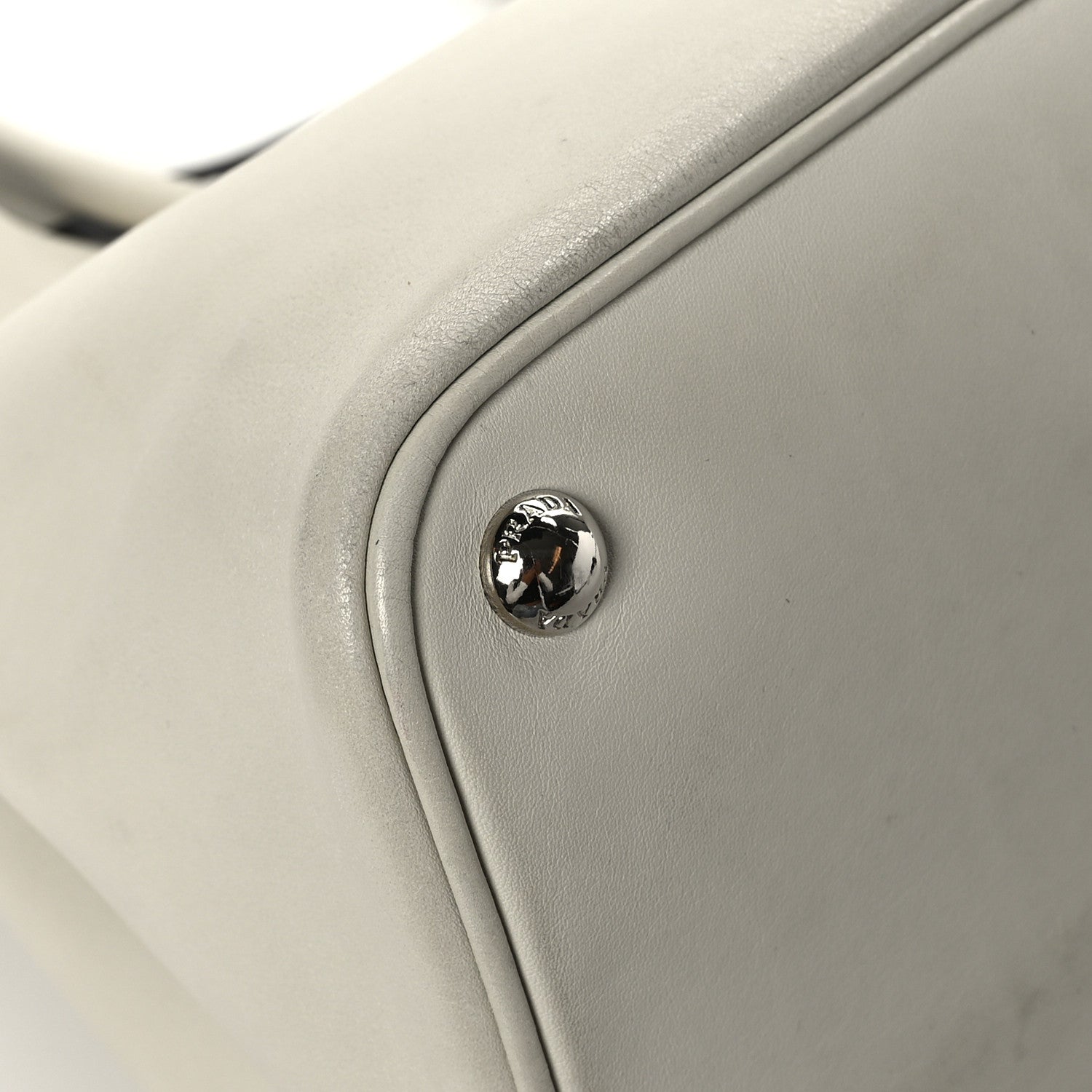 Prada City Calf Large Double Bag Talco 9 of 13