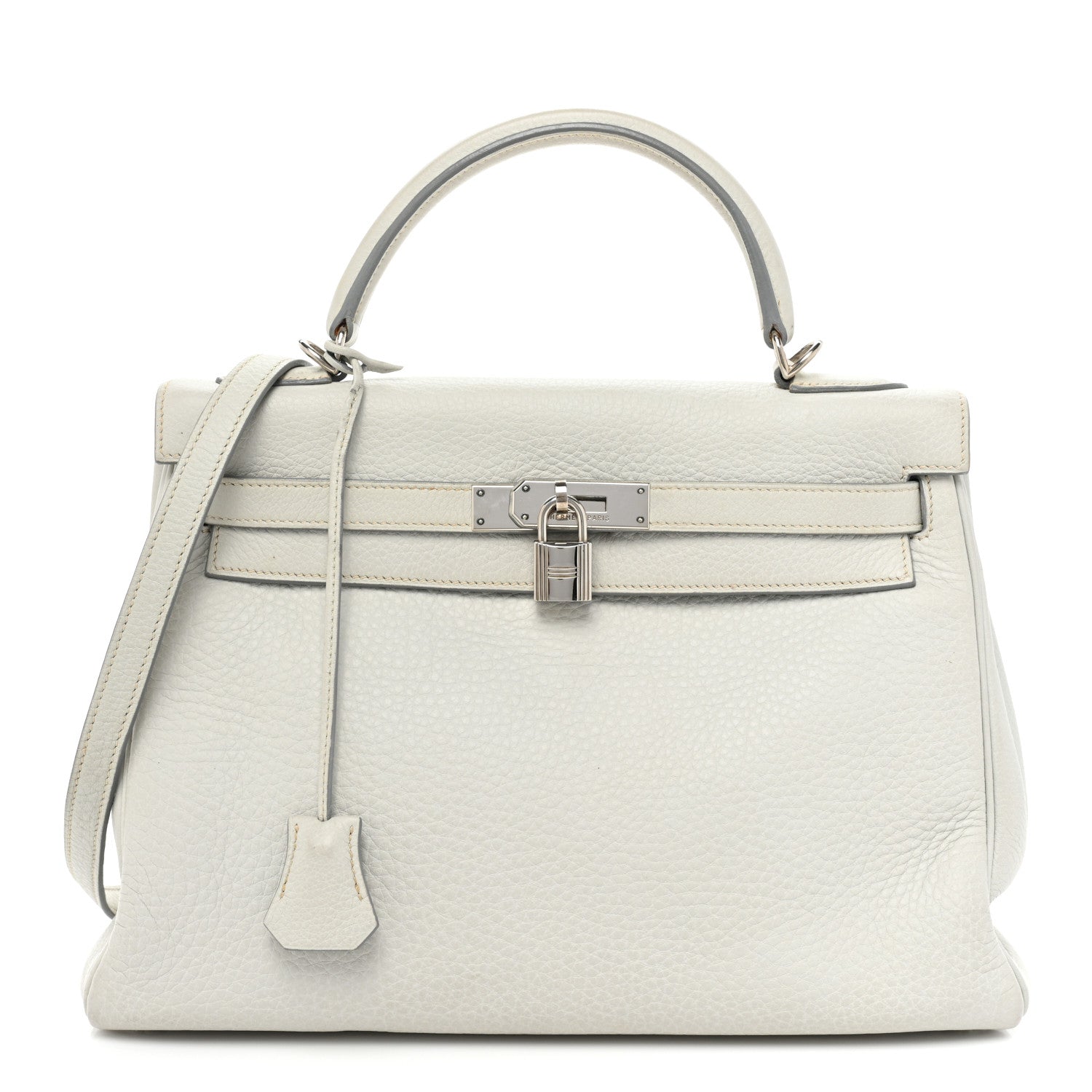 Hermes Taurillon Clemence Kelly Retourne 32 Gris Perle 1 of 18