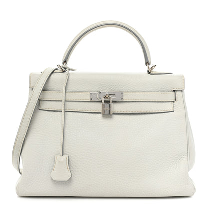 Hermes Taurillon Clemence Kelly Retourne 32 Gris Perle 1 of 18
