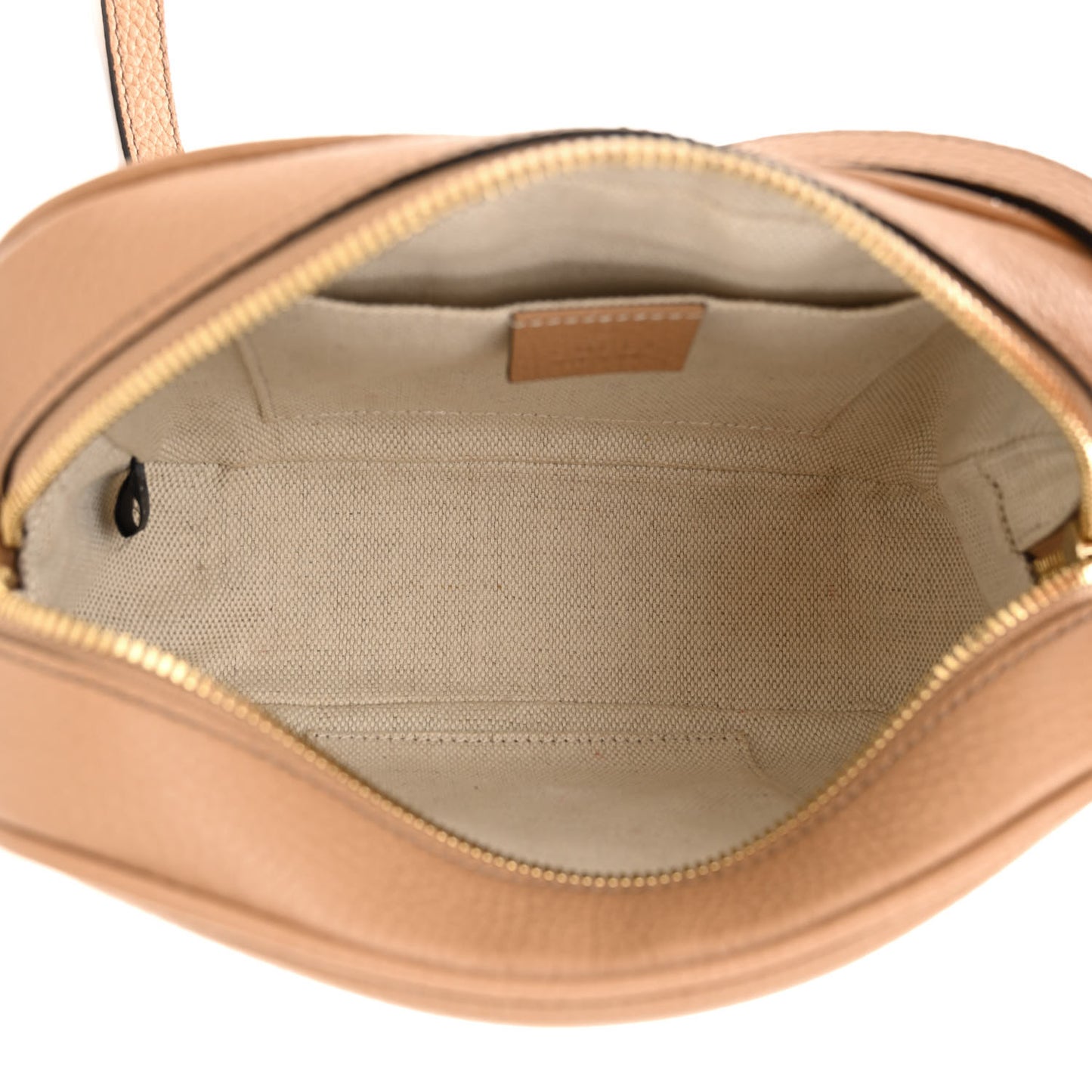 Pebbled Calfskin Small Soho Disco Bag Camelia