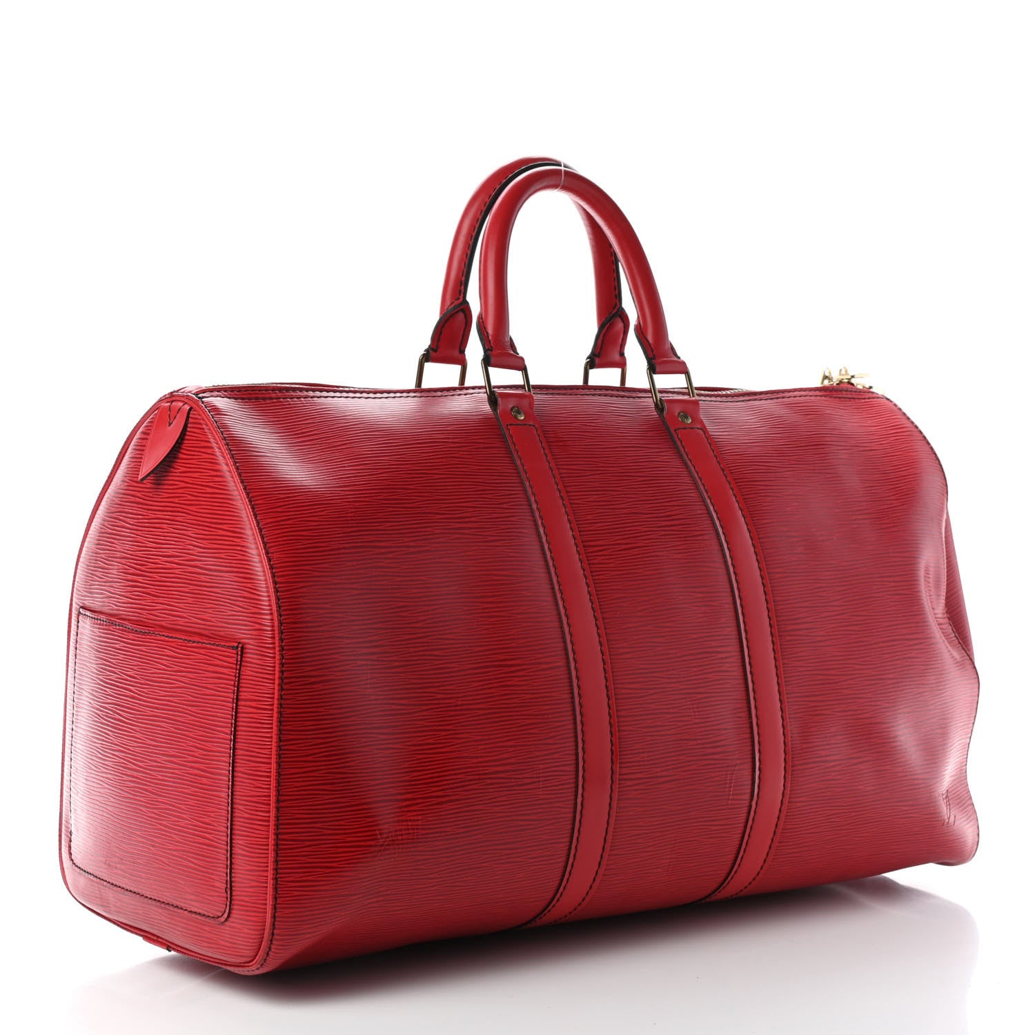 Louis Vuitton Epi Keepall 45 Castillan Red 4 of 12
