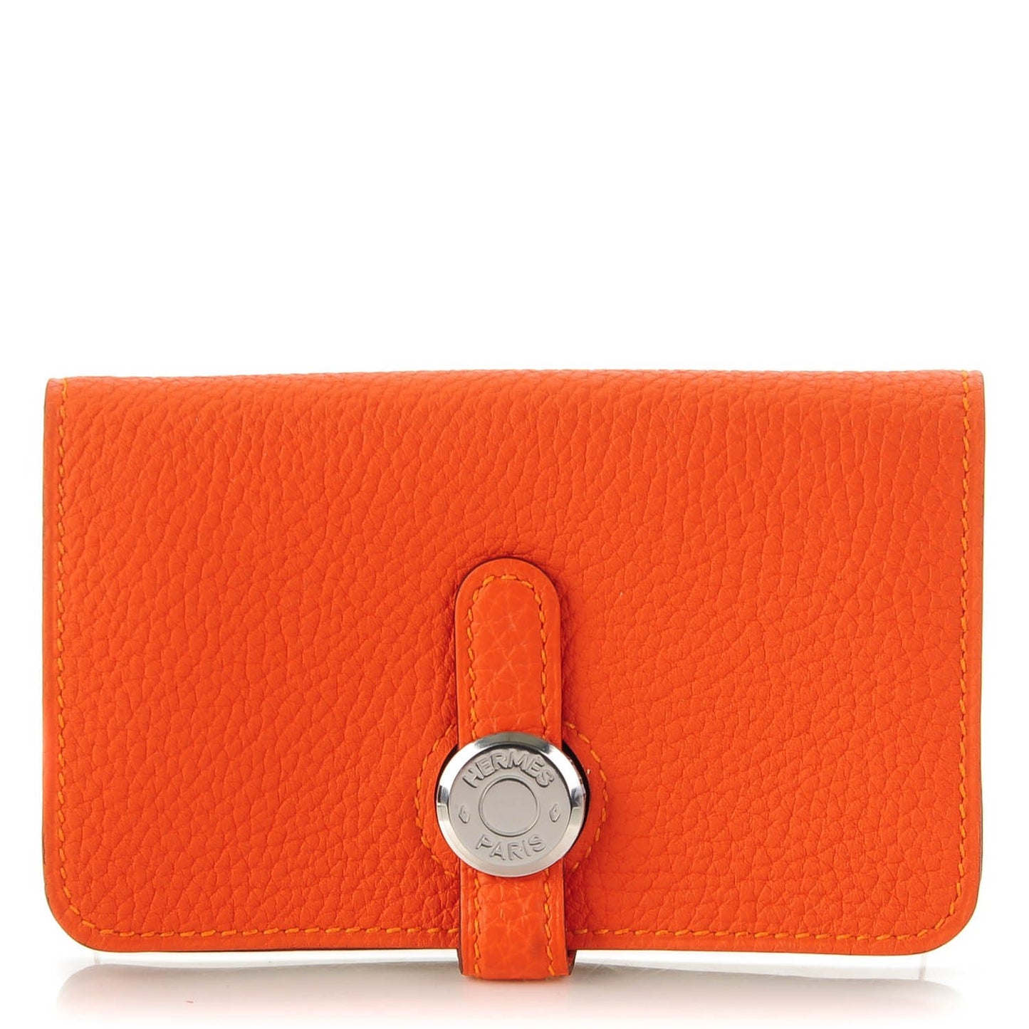 Togo Dogon Card Case Key Holder Feu