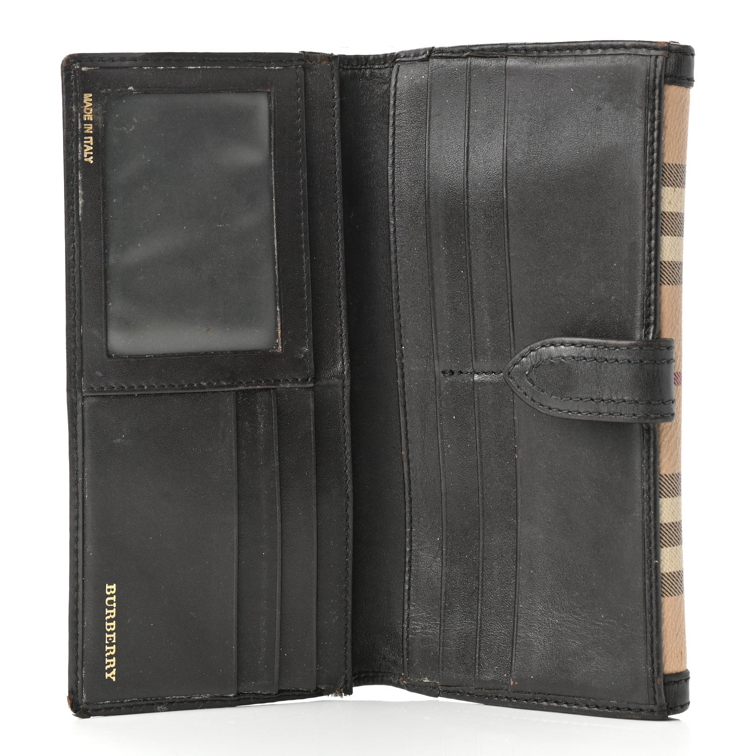 Burberry Haymarket Check Continental Wallet Black 5 of 12