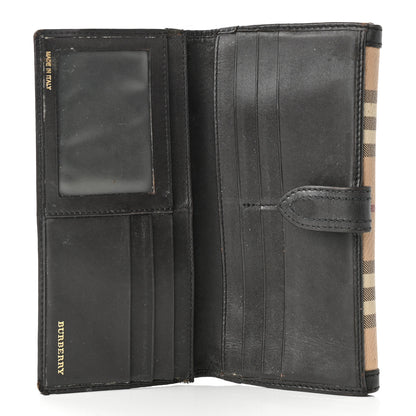 Burberry Haymarket Check Continental Wallet Black 5 of 12