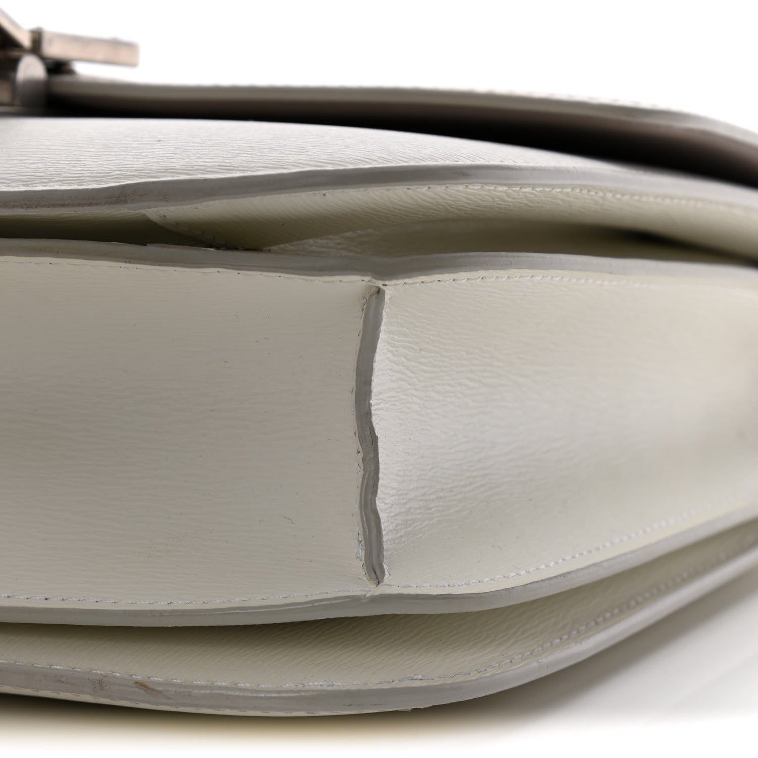 Celine Liege Calfskin Medium Classic Box Flap Bag White 8 of 12