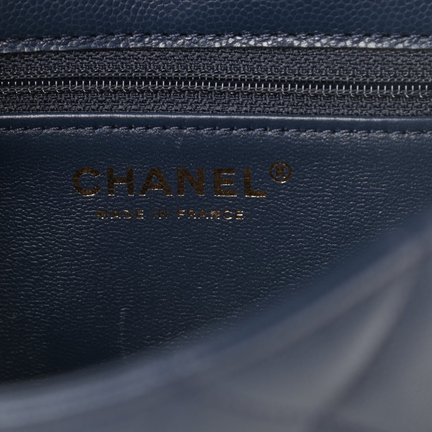 Caviar Quilted Mini Sweet Classic Flap Navy Blue