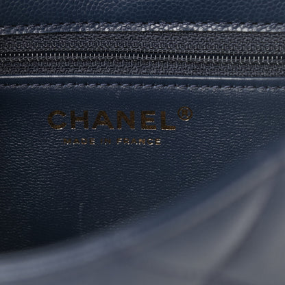 Chanel Caviar Quilted Mini Sweet Classic Flap Navy Blue 6 of 10