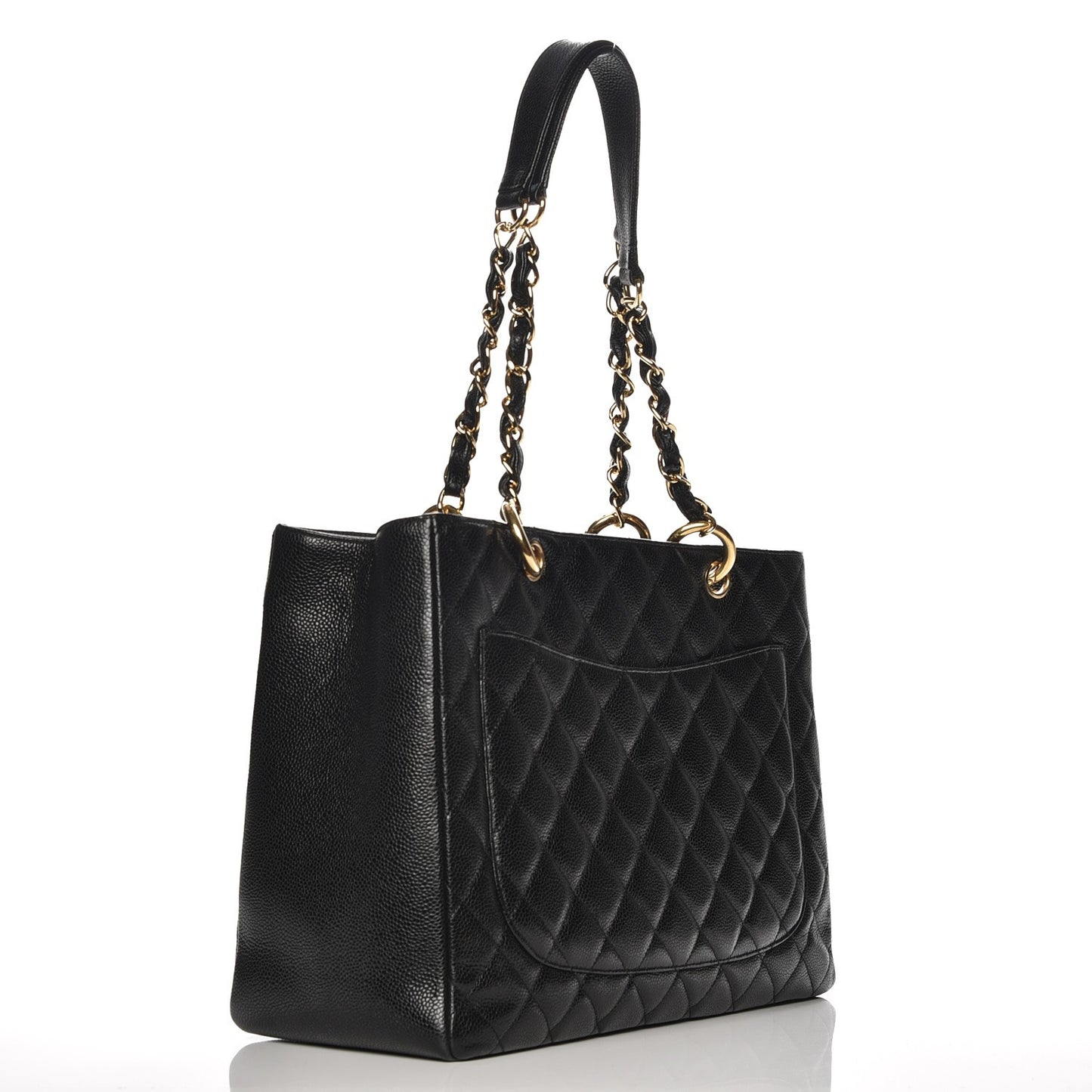 Caviar Quilted Grand Shopping Tote GST Black