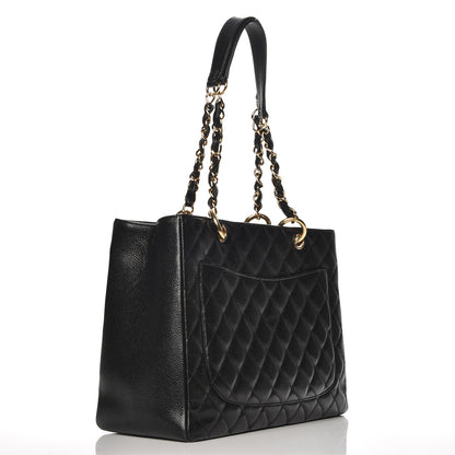 Chanel Caviar Quilted Grand Shopping Tote GST Black 3 of 9