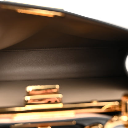 Fendi Vitello Seta Nappa Bi-Color Small Peekaboo I SEE U Satchel Black Light Rose Tortora 5 of 12