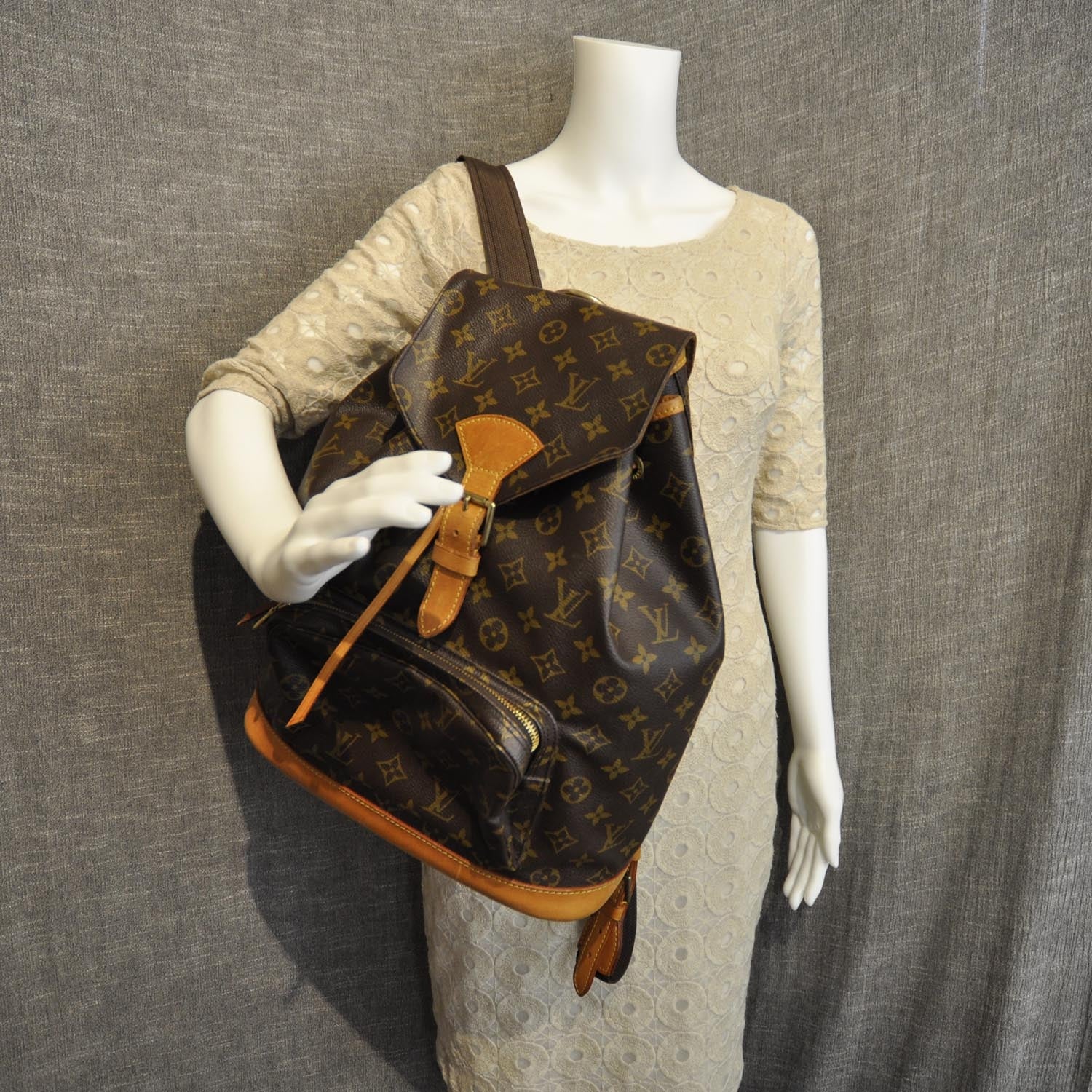 Louis Vuitton Monogram Montsouris GM Backpack 2 of 9
