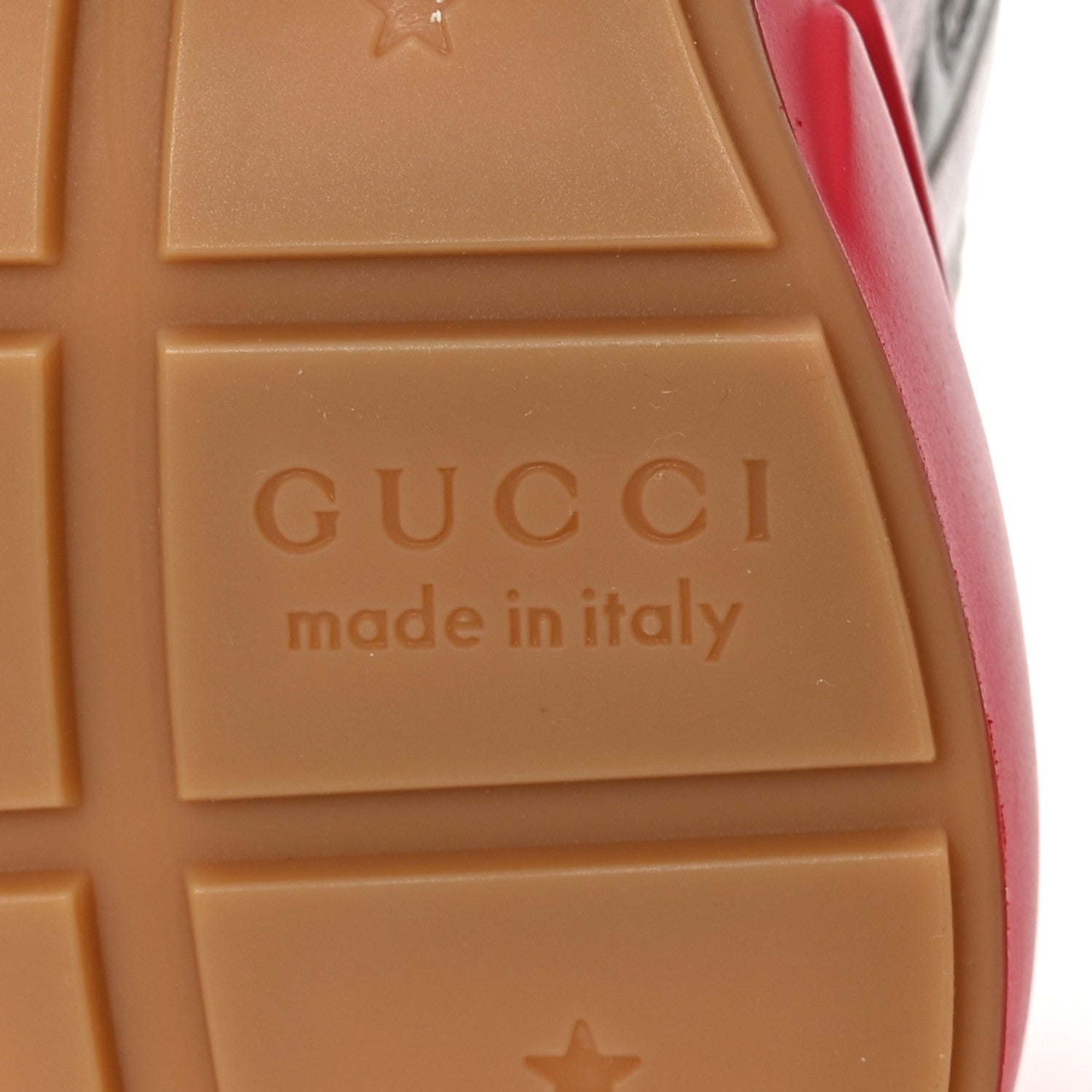 Gucci Lavaredo Eco Fabric Mesh Web Mens Rhyton Reflective Sneakers 7 Great White Green Red Silver 9 of 9