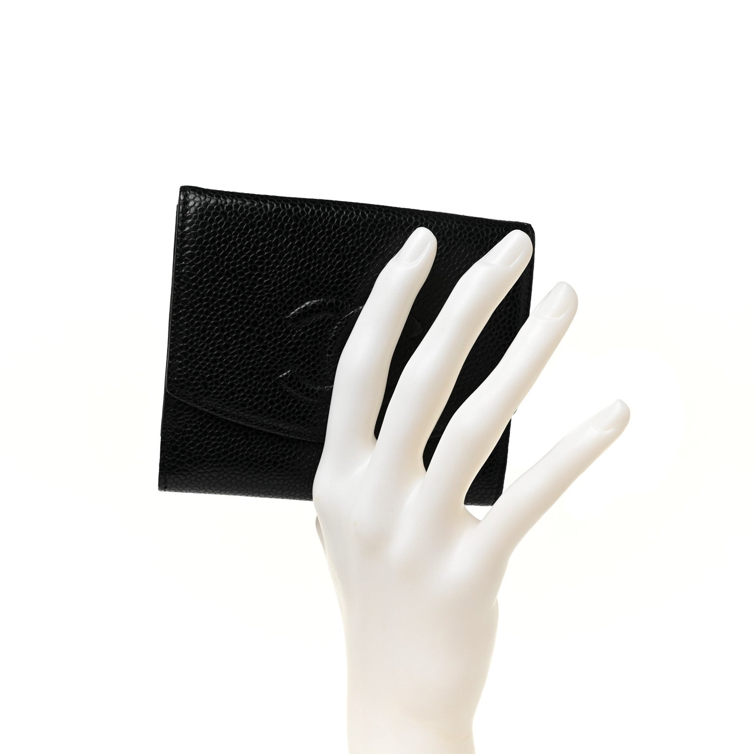 Chanel Caviar Timeless CC Compact French Wallet Black 2 of 10