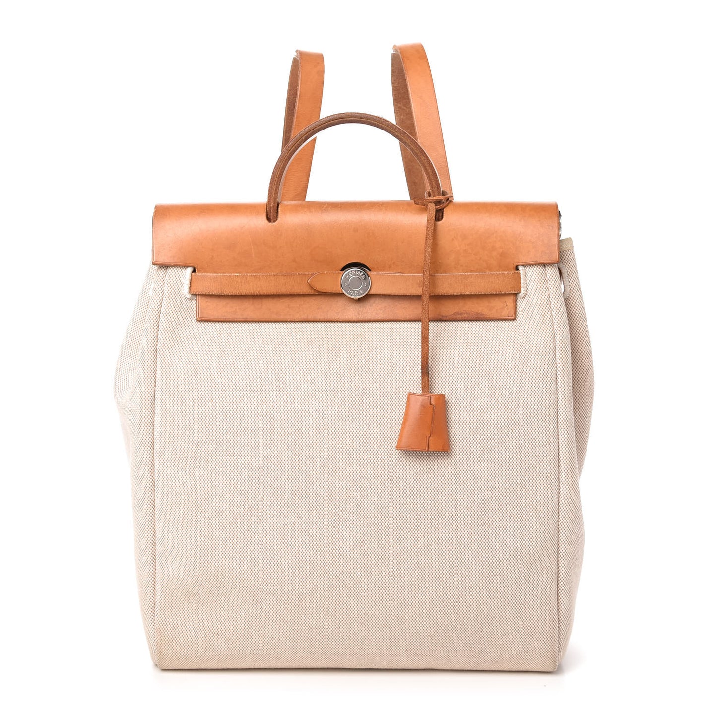 Toile Vache Calfskin Herbag 30 PM Backpack Natural