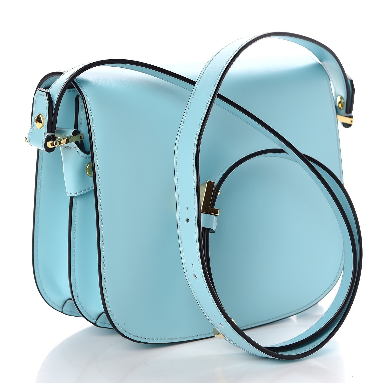 MCM Calfskin Patricia Crossbody Bag Liquid Blue 3 of 10