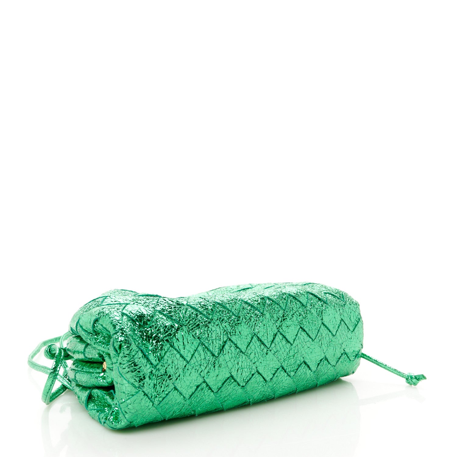 Bottega Veneta Metallic Nappa Intrecciato The Mini Pouch Parakeet 4 of 11