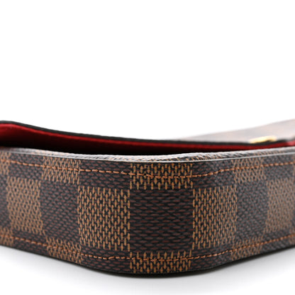 Louis Vuitton Damier Ebene Pochette Felicie Chain Wallet 10 of 12