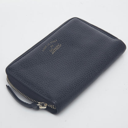 Gucci Dollar Calfskin Medium Swing Zip Around Wallet Blue 7 of 9