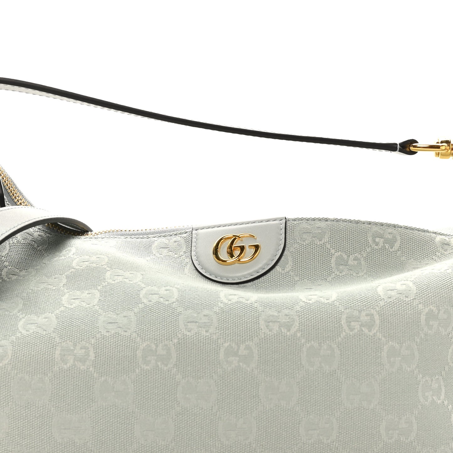 GG Monogram Web Medium Vanity Light Blue