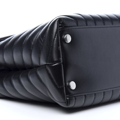 Saint Laurent Calfskin Y Quilted Monogram Large Loulou Chain Satchel Black 7 of 9
