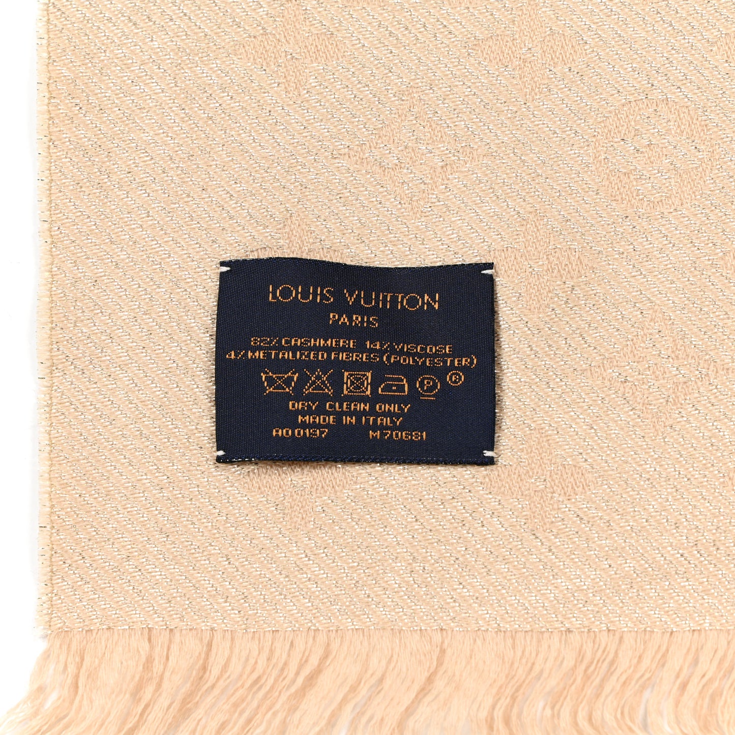 Cashmere Metalized Monogram Stole