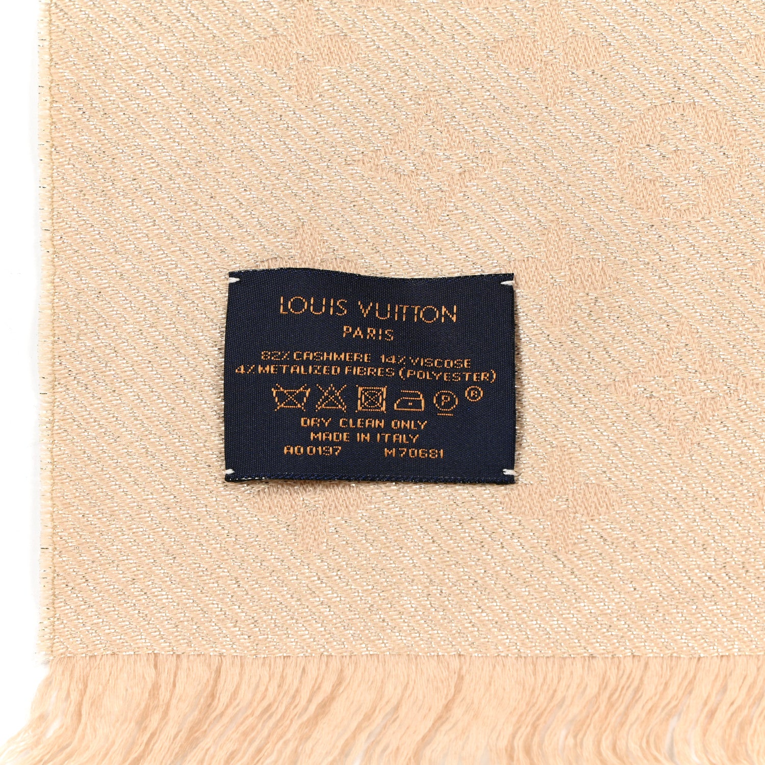 Louis Vuitton Cashmere Metalized Monogram Stole 3 of 3