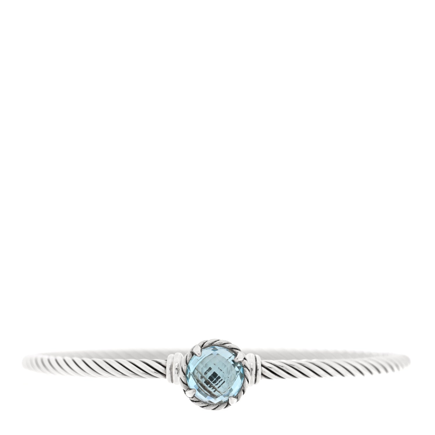 David Yurman Sterling Silver Blue Topaz 3mm Chatelaine Bracelet 1 of 3