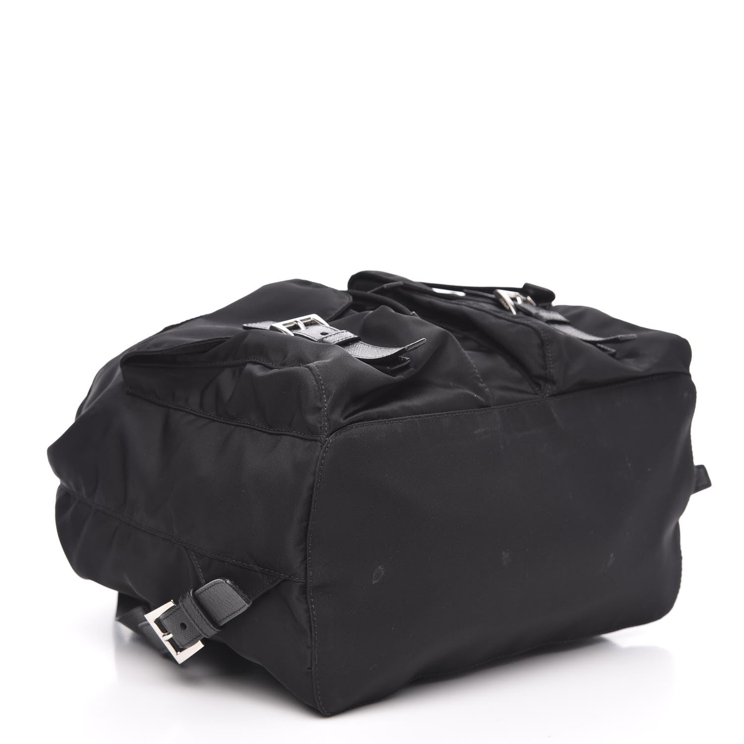 Prada Tessuto Nylon Saffiano Medium Backpack Black 3 of 9