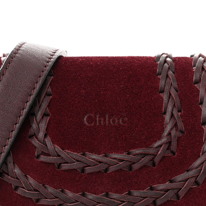 Chloe Suede Calfskin Braided Mini Hudson Shoulder Bag Sienna Red 8 of 10