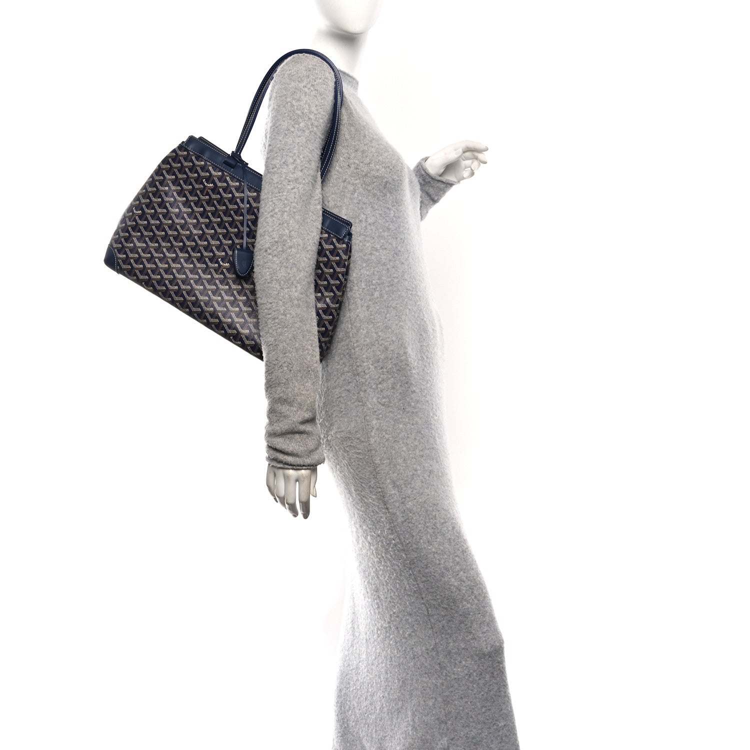 Goyard Goyardine Bellechasse Biaude MM Tote  Navy Blue 2 of 10