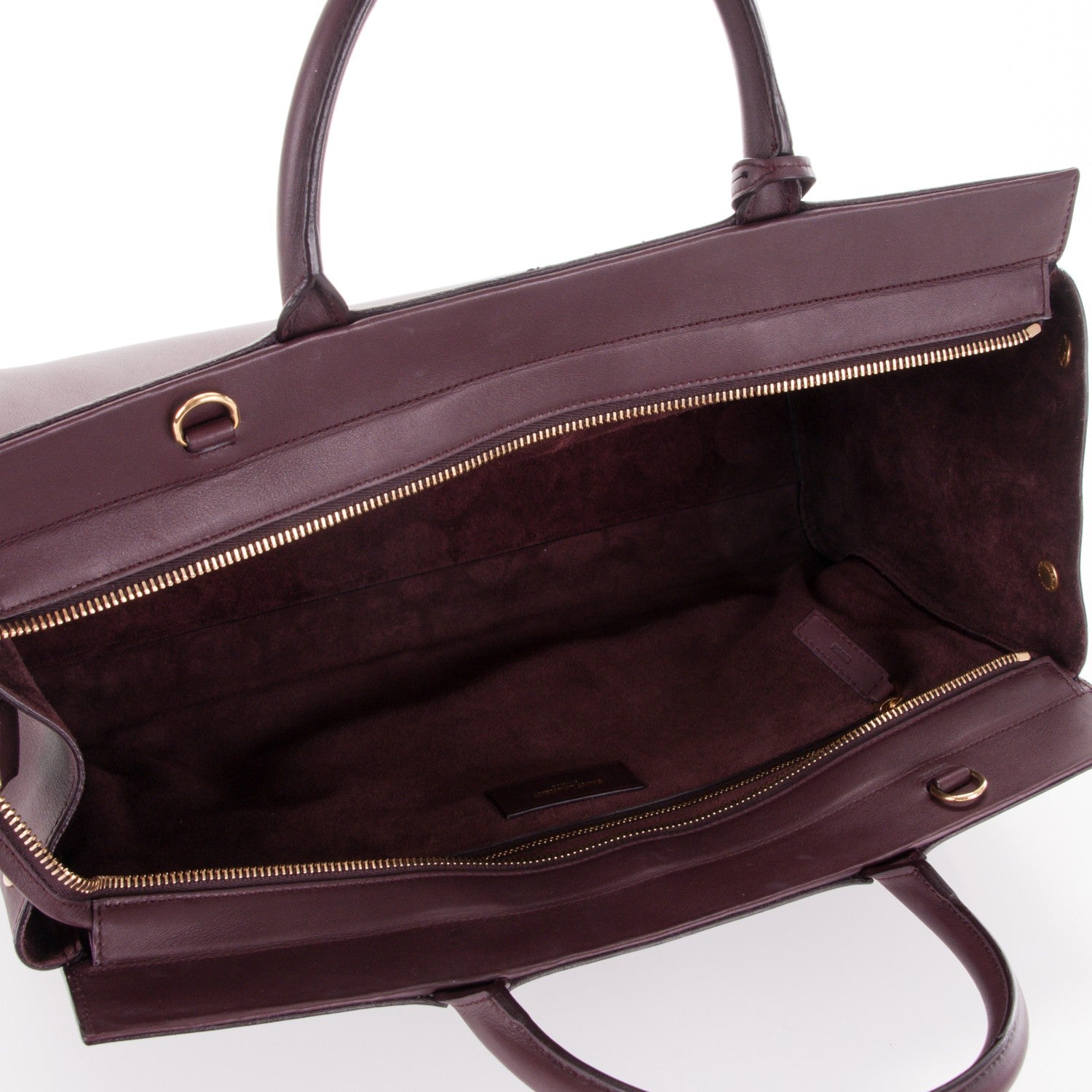 Saint Laurent Calfskin Medium Rive Gauche Cabas Bordeaux 6 of 8