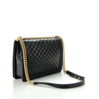 Chanel Lambskin Quilted Large Boy Flap Black 3 of 7