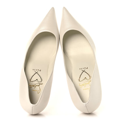 Christian Louboutin Pearlescent Nappa Miss Z 80 Pumps 40 Bianco 2 of 8