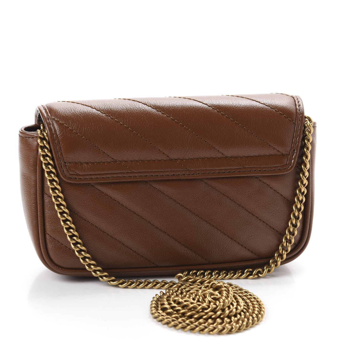 Gucci Azalea Calfskin Matelasse Diagonal Super Mini GG Marmont Shoulder Bag Cuir 3 of 11
