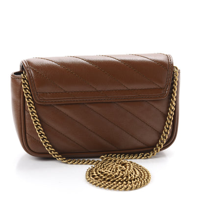 Gucci Azalea Calfskin Matelasse Diagonal Super Mini GG Marmont Shoulder Bag Cuir 3 of 11