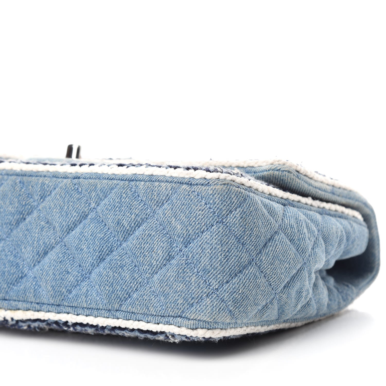 Chanel Denim Braided Medium Flap Bag Light Blue 7 of 11