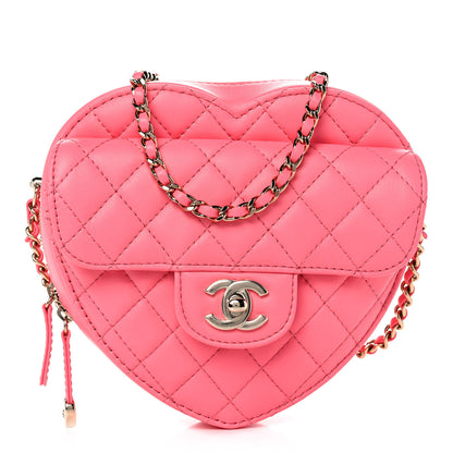Chanel Lambskin Quilted CC In Love Heart Bag Pink 1 of 11