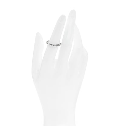 David Yurman Sterling Silver Cable Classics Band Ring 52 6 2 of 4