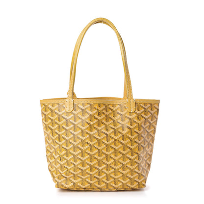 Goyard Goyardine Saint Louis Junior Jr PM Tote Yellow 3 of 10