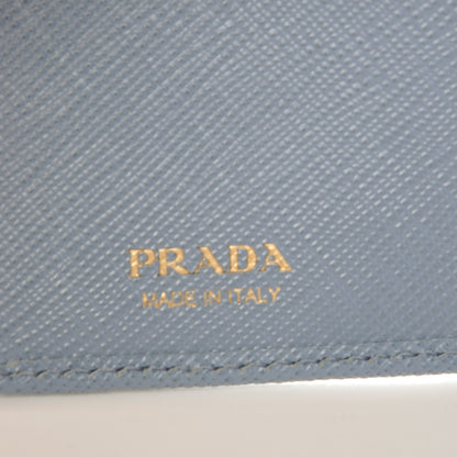 Prada Saffiano Metal Zip Around Wallet Astrale 6 of 8