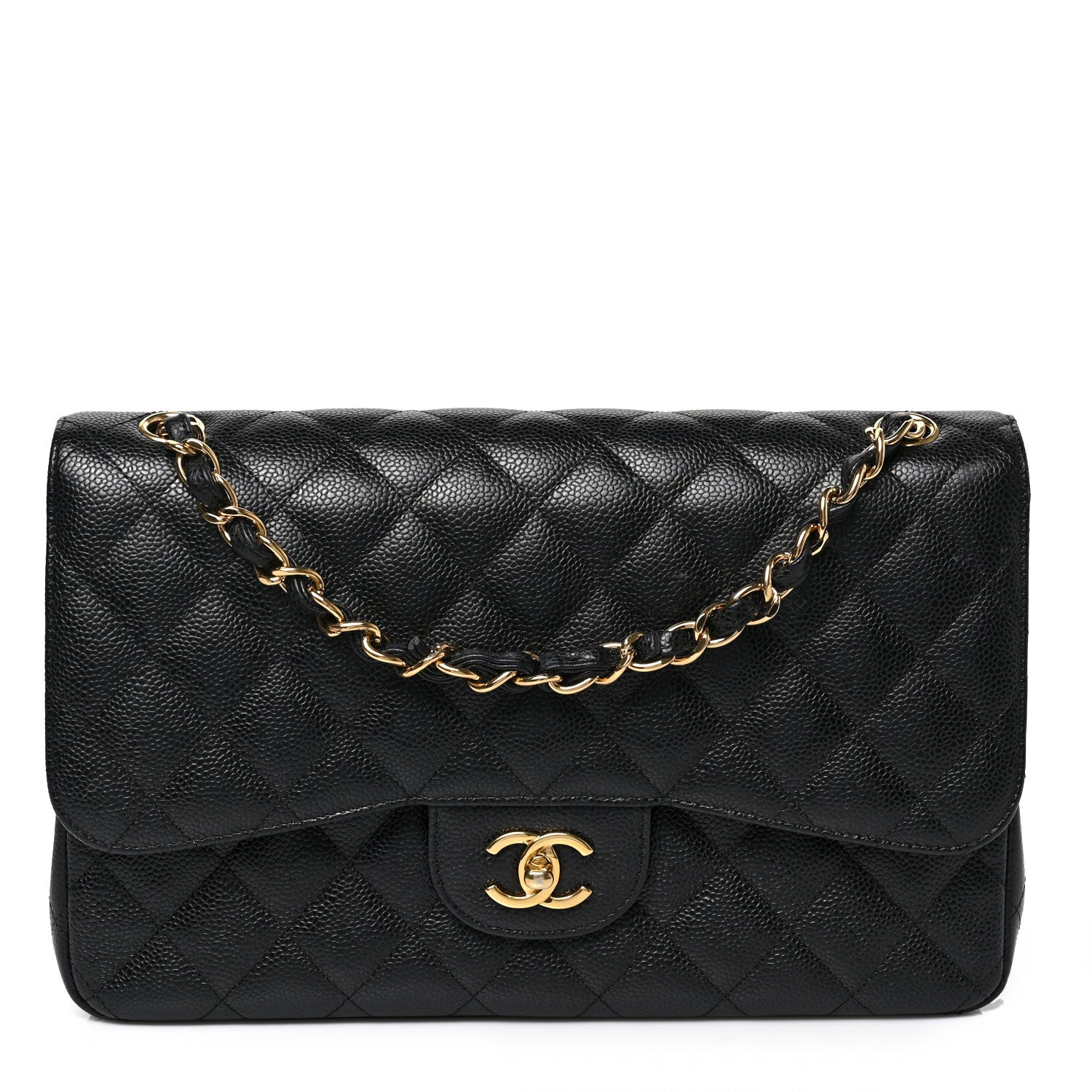Chanel Caviar Quilted Jumbo Double Flap Black 1 of 9