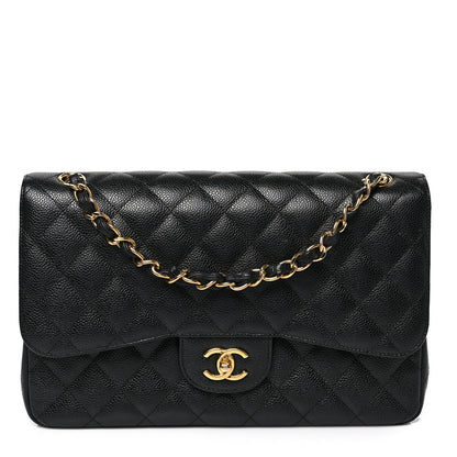 Chanel Caviar Quilted Jumbo Double Flap Black 1 of 9