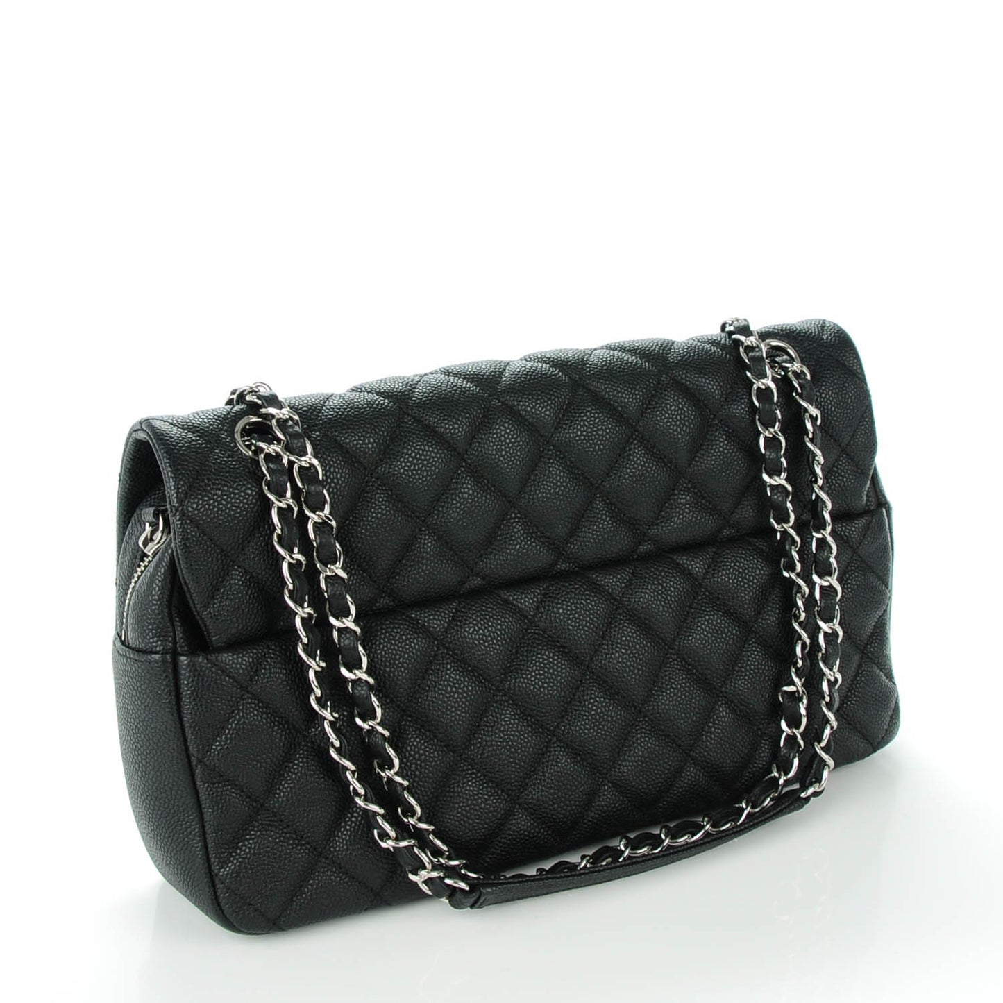 Caviar Quilted Jumbo Easy Flap Black