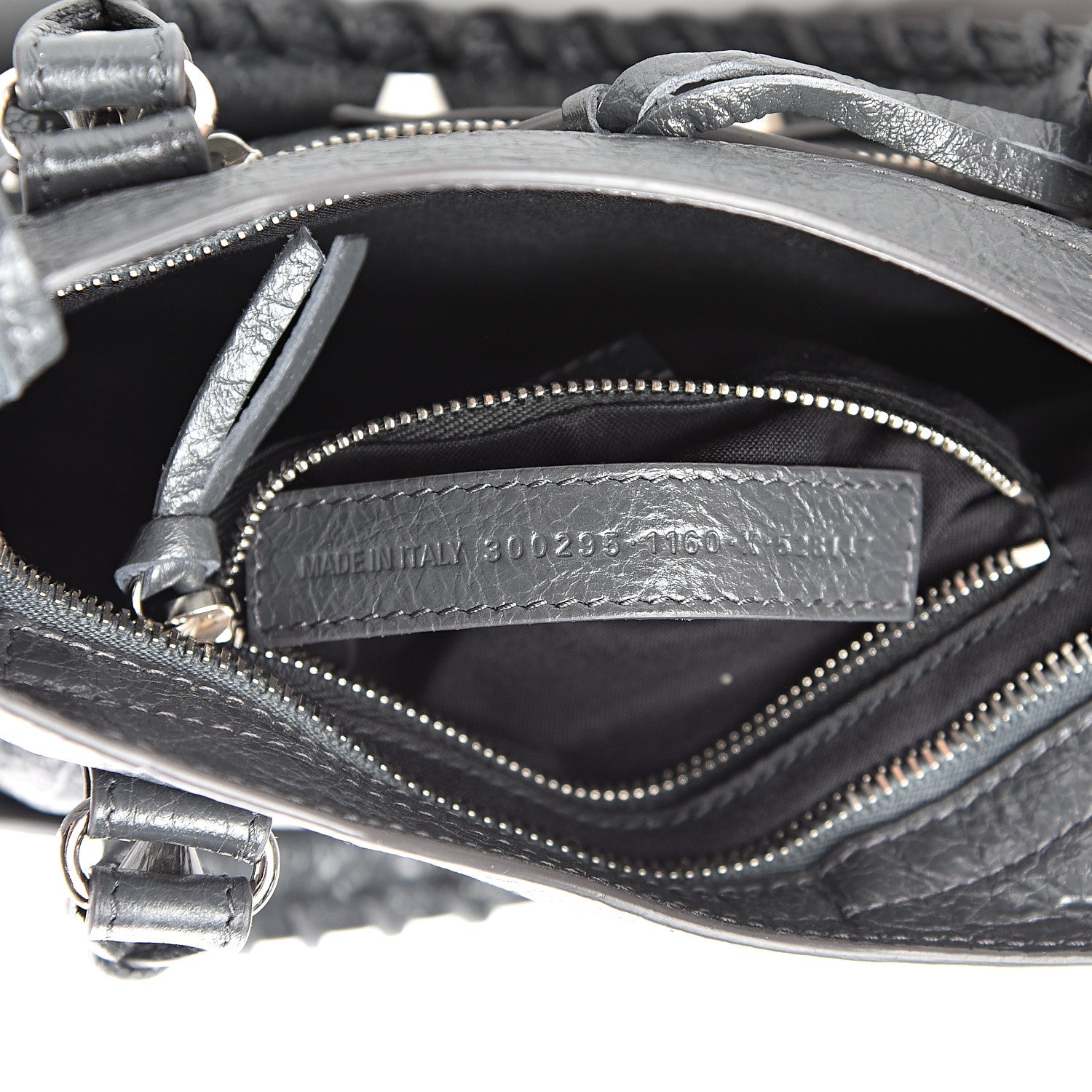 Balenciaga Agneau Classic Silver Hardware Mini City Gris Fossile 6 of 9