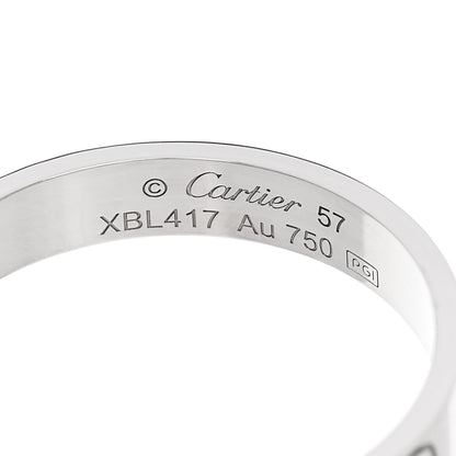 Cartier 18K White Gold 3.5mm LOVE Wedding Band Ring 57 8 4 of 5