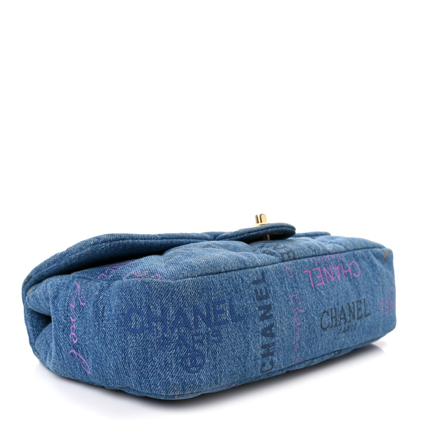 Denim Quilted Denim Large Mood Flap Blue Multicolor